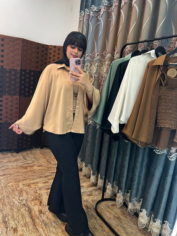 شومیز ساتن دو تیکه