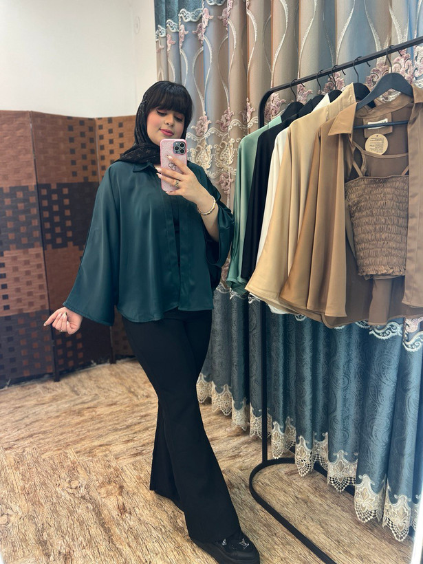 شومیز ساتن دو تیکه